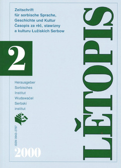 Cover von  Lětopis Zeitschrift für sorbische Sprache, Geschichte und Kultur
Gesamtband 47