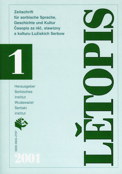 Cover von  Lětopis Zeitschrift für sorbische Sprache, Geschichte und Kultur
Gesamtband 48