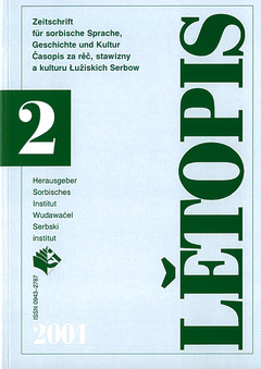 Cover von  Lětopis Zeitschrift für sorbische Sprache, Geschichte und Kultur
Gesamtband 48