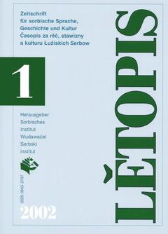 Cover von  Lětopis Zeitschrift für sorbische Sprache, Geschichte und Kultur
Gesamtband 49