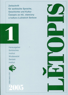 Cover von  Lětopis Zeitschrift für sorbische Sprache, Geschichte und Kultur
Gesamtband 52