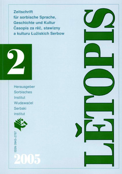 Cover von  Lětopis Zeitschrift für sorbische Sprache, Geschichte und Kultur
Gesamtband 52