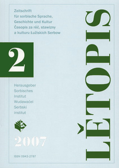 Cover von  Lětopis Zeitschrift für sorbische Sprache, Geschichte und Kultur
Gesamtband 54