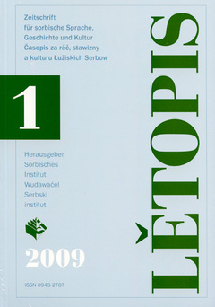 Cover von  Lětopis Zeitschrift für sorbische Sprache, Geschichte und Kultur
Gesamtband 56