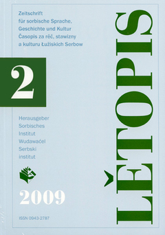 Cover von  Lětopis Zeitschrift für sorbische Sprache, Geschichte und Kultur
Gesamtband 56