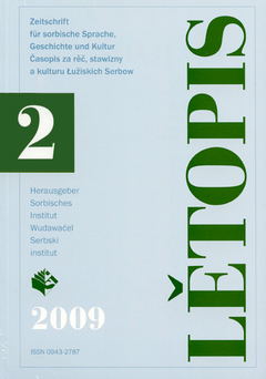 Cover von  Lětopis Zeitschrift für sorbische Sprache, Geschichte und Kultur
Gesamtband 56