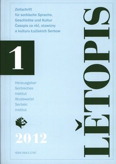 Cover von  Lětopis Zeitschrift für sorbische Sprache, Geschichte und Kultur
Gesamtband 59