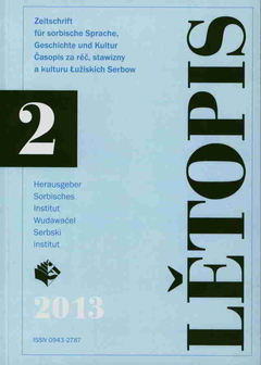 Cover von  Lětopis Zeitschrift für sorbische Sprache, Geschichte und Kultur
Gesamtband 60