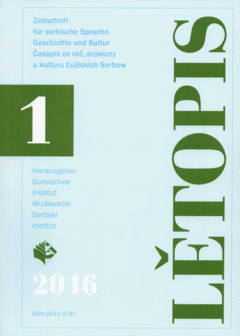 Cover von  Lětopis Zeitschrift für sorbische Sprache, Geschichte und Kultur
Gesamtband 63