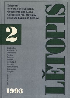 Cover von  Lětopis Zeitschrift für sorbische Sprache, Geschichte und Kultur
Gesamtband 40