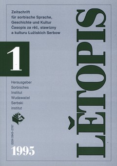 Cover von  Lětopis Zeitschrift für sorbische Sprache, Geschichte und Kultur
Gesamtband 42