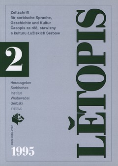 Cover von  Lětopis Zeitschrift für sorbische Sprache, Geschichte und Kultur
Gesamtband 42