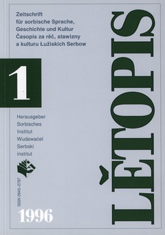 Cover von  Lětopis Zeitschrift für sorbische Sprache, Geschichte und Kultur
Gesamtband 43