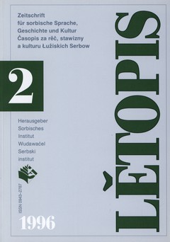 Cover von  Lětopis Zeitschrift für sorbische Sprache, Geschichte und Kultur
Gesamtband 43