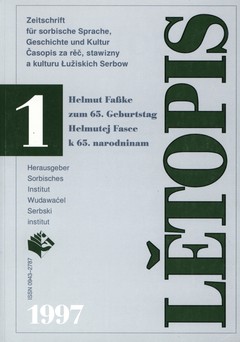 Cover von  Lětopis Zeitschrift für sorbische Sprache, Geschichte und Kultur
Gesamtband 44
