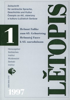 Cover von  Lětopis Zeitschrift für sorbische Sprache, Geschichte und Kultur
Gesamtband 44