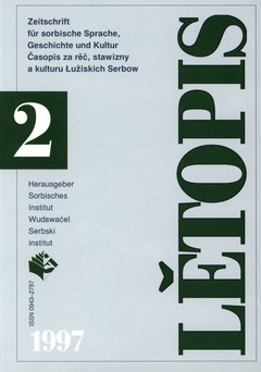 Cover von  Lětopis Zeitschrift für sorbische Sprache, Geschichte und Kultur
Gesamtband 44