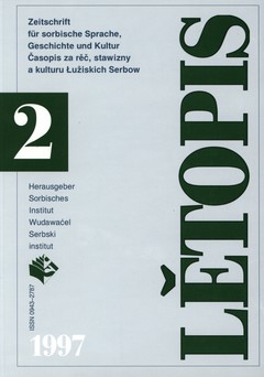 Cover von  Lětopis Zeitschrift für sorbische Sprache, Geschichte und Kultur
Gesamtband 44