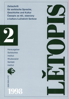 Cover von  Lětopis Zeitschrift für sorbische Sprache, Geschichte und Kultur
Gesamtband 45