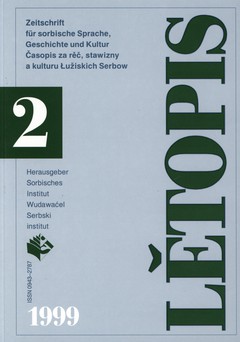 Cover von  Lětopis Zeitschrift für sorbische Sprache, Geschichte und Kultur
Gesamtband 46
