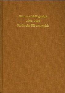 Cover von Serbska bibliografija 1996–2000/ Sorbische Bibliographie 1996–2000 German
