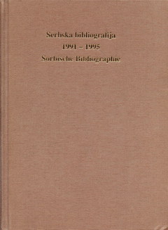 Cover von  Serbska bibliografija / Sorbische Bibliographie 1991–1995  