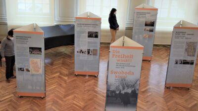 Eindruck der im Sorbischen Museum Bautzen aufgebauten Wanderausstellung "Die Freiheit winkt!"