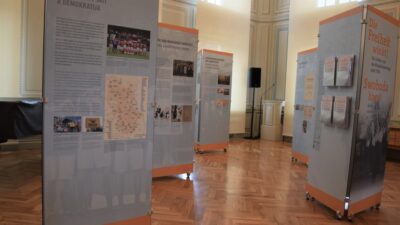 Eindruck der im Sorbischen Museum Bautzen aufgebauten Wanderausstellung "Die Freiheit winkt!"