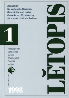 Cover von  Lětopis Zeitschrift für sorbische Sprache, Geschichte und Kultur
Gesamtband 45