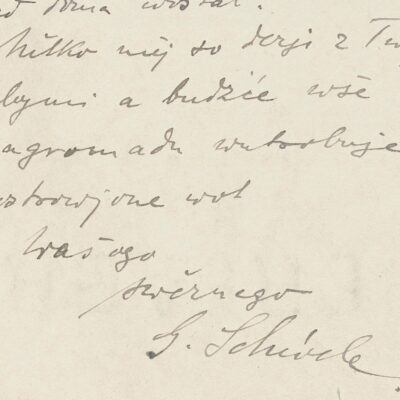 Schwelas Handschrift © Sorbisches Kulturarchiv/Sorbisches Institut