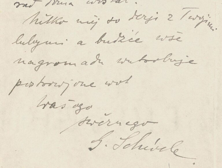Handschriftlicher Brief von Gotthold Schwela an Otto Lehmann / Ota Wićaz vom 13. Juni 1924 (Signatur N XIII 51) © Sorbisches Kulturarchiv/Sorbisches Institut