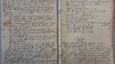 List (nalěwo) a bok manuskripta Marjany Domaškojc © Serbski institut (2024)