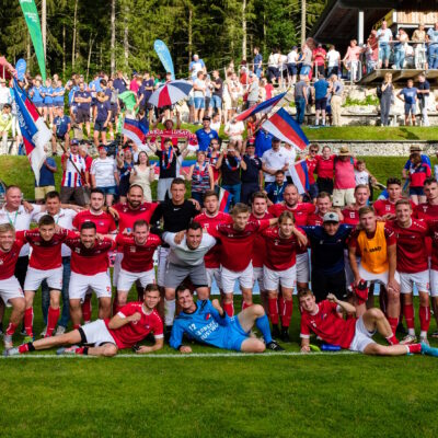 Fußball, Herren, Europeada 2022, Halbfinale, Koschutastadion Zell, Team Koroška/Kärnten (AUT) - Serbske mustwo (DEU), Ergebnis: 1:0