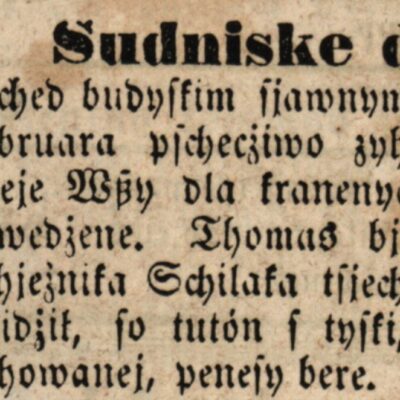True Crime: Serbske Nowiny z dnja 28. februara 1857
