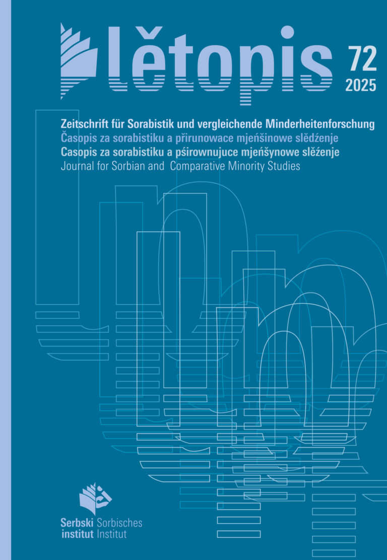 Cover von  Lětopis Zeitschrift für Sorabistik und vergleichende Minderheitenforschung Jahresband 72/2025
