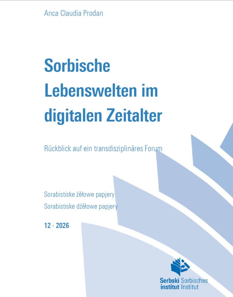 Cover von   Heft 12: Sorbische Lebenswelten im digitalen Zeitalter Rückblick auf ein transdisziplinäres Forum